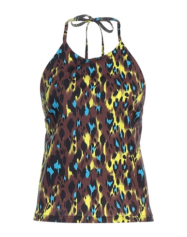 SHOPART Top Chocolate brown 95% Cotton, 5% Elastane