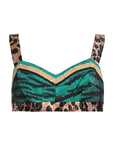 DOLCE&GABBANA Top Emerald green 58% Viscose, 32% Cotton, 9% Polyester, 1% Metallic Polyester