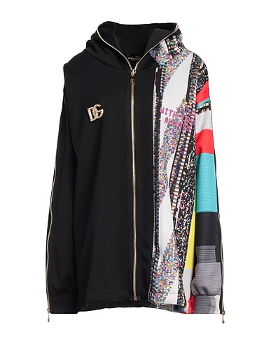 DOLCE&GABBANA Hooded sweatshirt 90% Polyester, 10% Polyurethane, Brass, Crystal