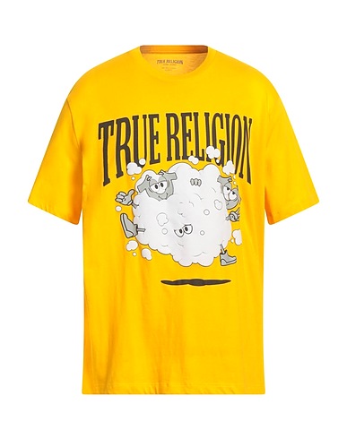 TRUE RELIGION T-shirt Yellow 100% Cotton