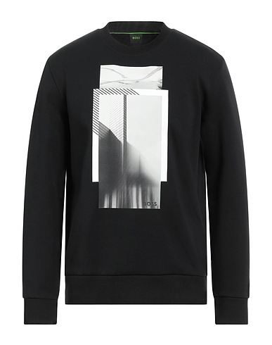 BOSS Sweatshirt Black 95% Cotton, 5% Elastane