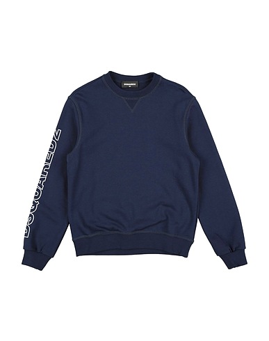 DSQUARED2 Sweatshirt Navy blue 100% Cotton, Elastane