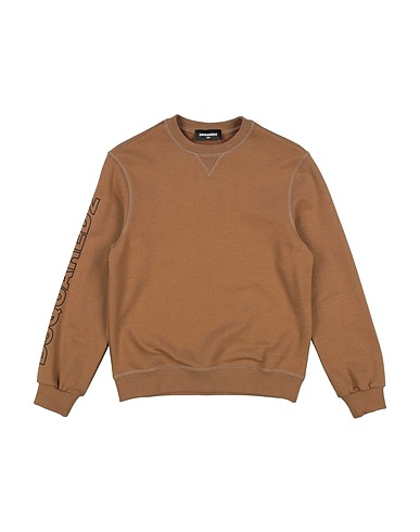 DSQUARED2 Hooded sweatshirt Camel 100% Cotton, Elastane