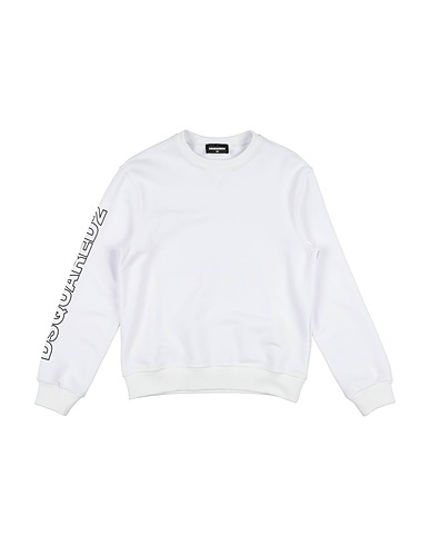 DSQUARED2 Felpa Bianco 100% Cotone, Elastan