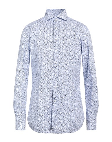 ARTIGIANO ASONI Hemd mit Muster Hellblau 100% Baumwolle