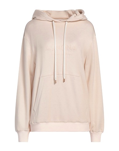 AGNONA Hoodie Beige 56% Baumwolle, 44% Seide