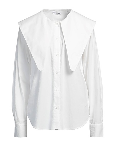 DESIGNERS REMIX Solid colour shirts & blouses White 100% Organic cotton