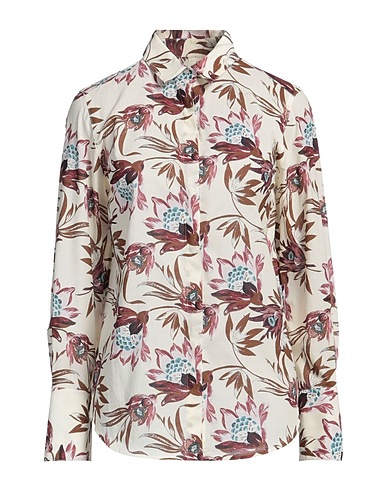 NENÈ Floral shirts & blouses Ivory 97% Cotton, 3% Elastane