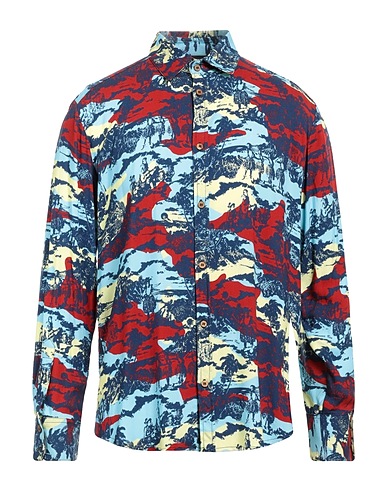 MAUNA KEA Patterned shirt Sky blue 100% Cotton