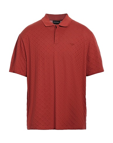 EMPORIO ARMANI Polo shirt Rust 100% Cotton