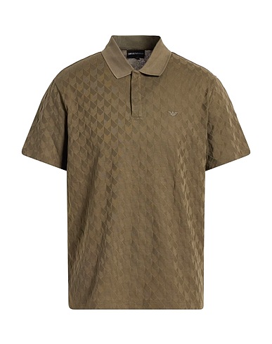 EMPORIO ARMANI Μπλουζάκι Polo Στρατιωτικό πράσινο 100% Βαμβάκι