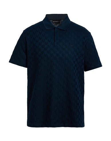 EMPORIO ARMANI Polo Blu notte 100% Cotone