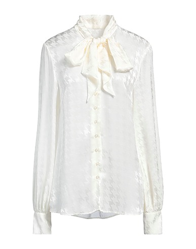 MSGM Patterned shirts & blouses Ivory 64% Acetate, 36% Viscose