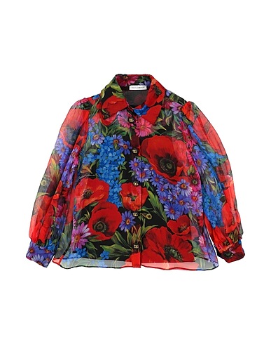 DOLCE&GABBANA Patterned shirts & blouses Red 100% Silk