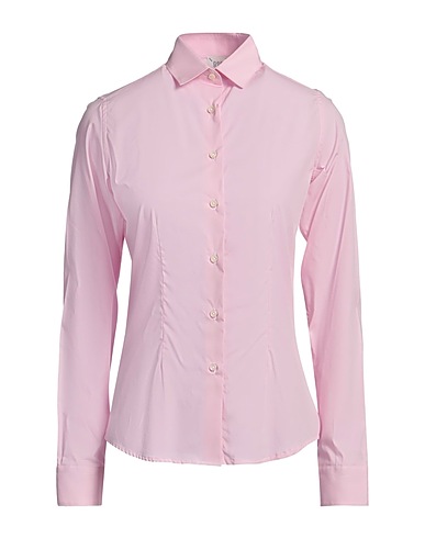 920 ITALIAN STYLE Solid colour shirts & blouses Light pink 97% Cotton, 3% Elastane