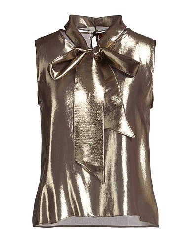 MAX MARA STUDIO Top Oro 70% Seta, 30% Poliammide