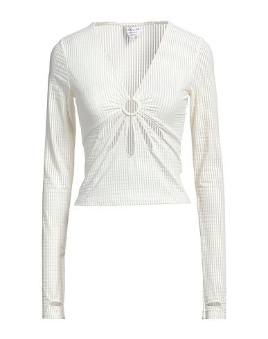 COLLINA STRADA Top Ivory 95% Polyester, 5% Elastane