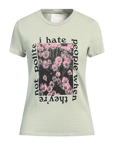 MOTHER T-shirt Light green 100% Cotton