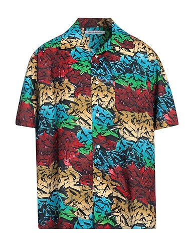 CHILDREN OF THE DISCORDANCE Patterned shirt Azure 100% Polyester