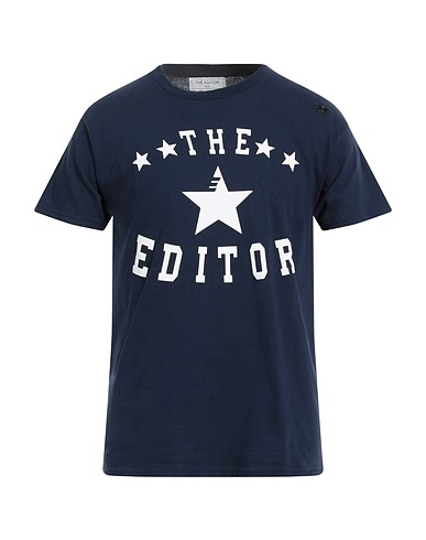 THE EDITOR T-shirt Navy blue 100% Cotton
