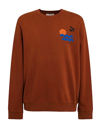 THINKING MU Felpa Marrone 100% Cotone organico