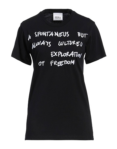 ERIKA CAVALLINI T-shirt Black 100% Cotton