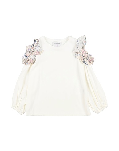 SIMONETTA T-shirt PER LUISA BECCARIA White 95% Cotton, 5% Elastane, Viscose