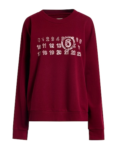 MM6 MAISON MARGIELA Sweatshirt Burgundy 100% Cotton