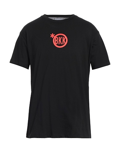 BIKKEMBERGS T-shirt Nero 100% Cotone, Elastan