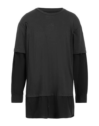 MM6 MAISON MARGIELA ベーシックTシャツ チャコール コットン 100% / ポリウレタン