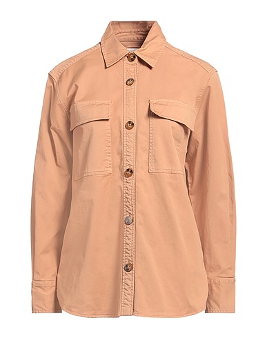 SUN 68 Solid colour shirts & blouses Sand 97% Cotton, 3% Elastane