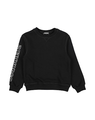 DSQUARED2 Felpa Nero 100% Cotone, Elastan
