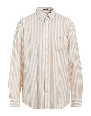 GANT Striped shirt Sand 70% Cotton, 30% Linen
