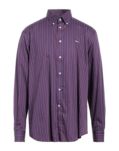 HARMONT & BLAINE Striped shirt Bright blue 100% Cotton