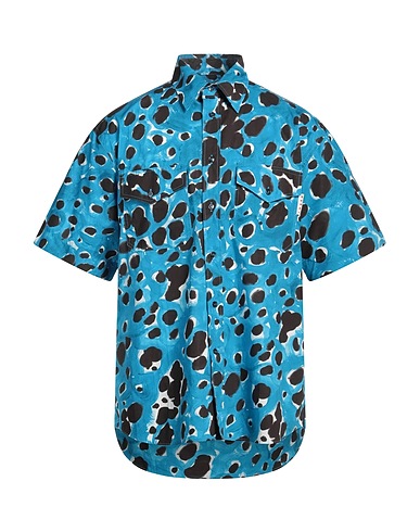 MARNI 柄入りシャツ アジュールブルー コットン 100%