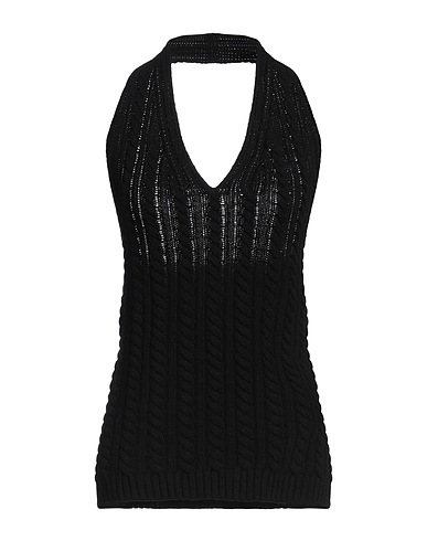 ERIKA CAVALLINI Top Nero 80% Lana, 20% Poliammide