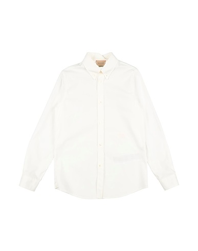 GUCCI Solid color shirt White 96% Cotton, 4% Elastane