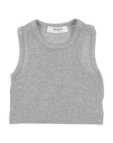 VICOLO TOPWEAR Silver 73% Viscose, 13% Polyester, 11% Polyamide, 3% Elastane