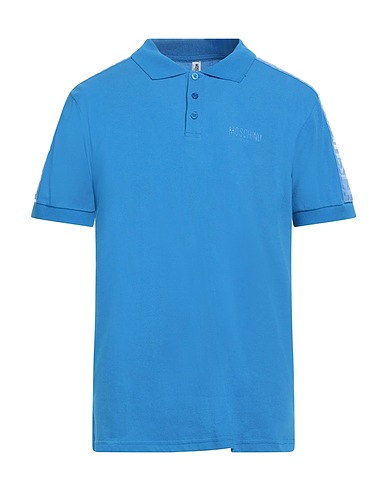 MOSCHINO Polo Azzurro 100% Cotone