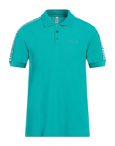 MOSCHINO Polo shirt Turquoise 100% Cotton