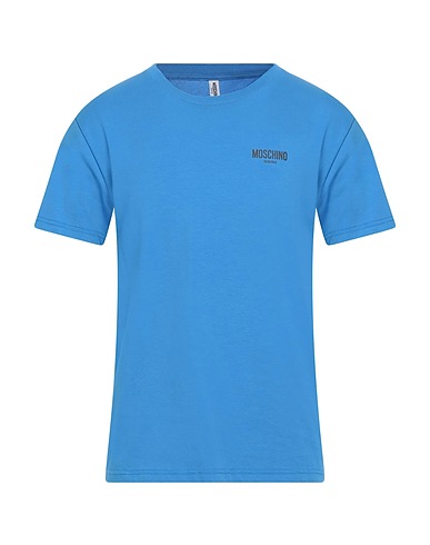 MOSCHINO Basic T-Shirt Azure 94% Cotton, 6% Elastane