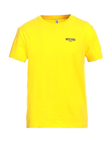 MOSCHINO Basic T-shirt Yellow 94% Cotton, 6% Elastane