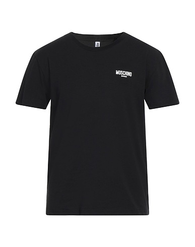 MOSCHINO Basic T-shirt Black 94% Cotton, 6% Elastane
