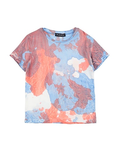 PLEASE T-shirt Sky blue 100% Cotton