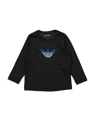 EMPORIO ARMANI T-shirt Midnight blue 70% Lyocell, 30% Cotton, Polyester