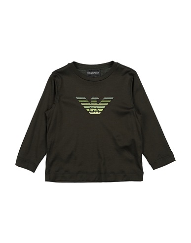 EMPORIO ARMANI Ｔシャツ ダークグリーン テンセル 70% / コットン 30% / ポリエステル