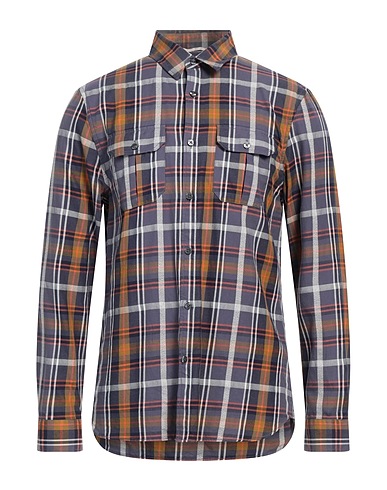 GUESS Checked shirt Slate blue 100% Cotton