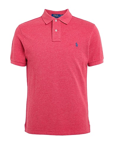 POLO RALPH LAUREN Polo shirt SLIM FIT MESH POLO SHIR Red 100% Cotton