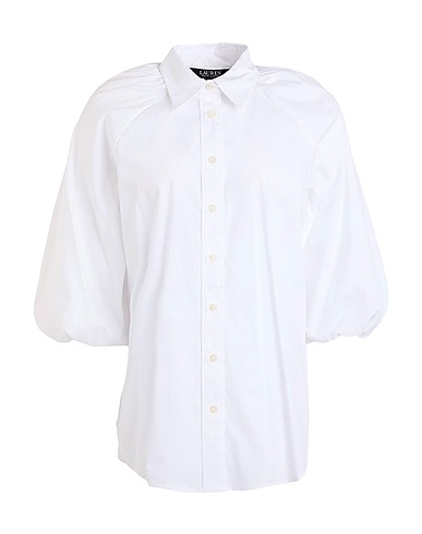LAUREN RALPH LAUREN Solid colour shirts & blouses White 65% Cotton, 29% Nylon, 6% Elastane
