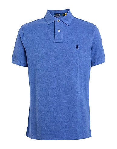 POLO RALPH LAUREN Polo shirt CUSTOM SLIM FIT MESH POLO SHIRT
 Blue 100% Cotton